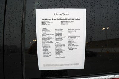 2024 Toyota Grand Highlander Hybrid Hybrid MAX Limited