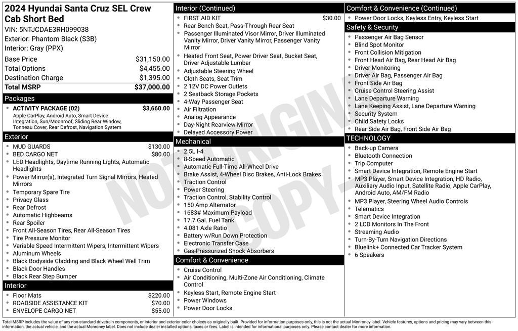 2024 Hyundai Santa Cruz SEL