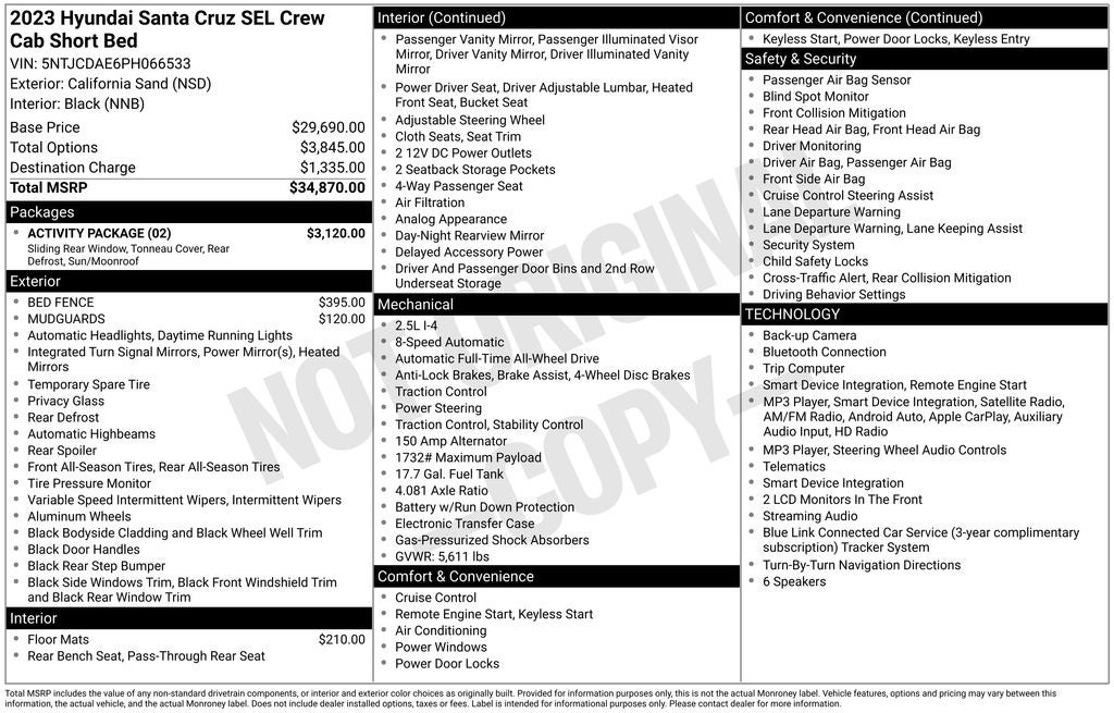 2023 Hyundai Santa Cruz SEL