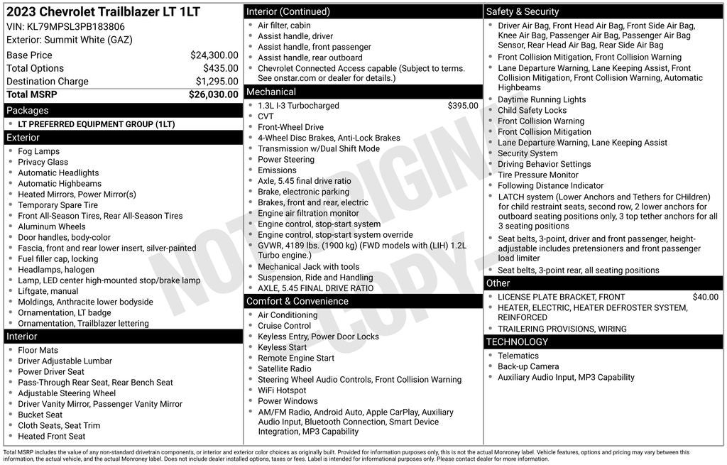 2023 Chevrolet TrailBlazer LT