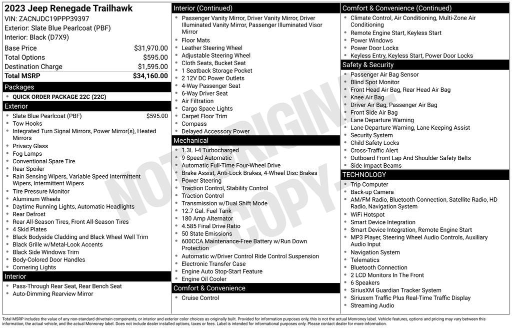2023 Jeep Renegade Trailhawk